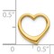 14K Gold 3D Floating Heart Slide Pendant Love Charm Jewerly 12mm x 11mm
